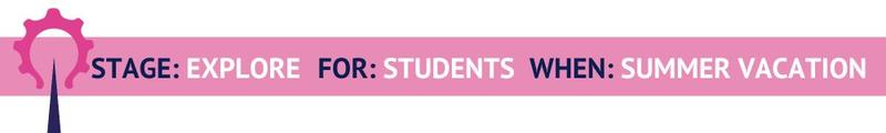 A pink banner with lightbulb cog graphic